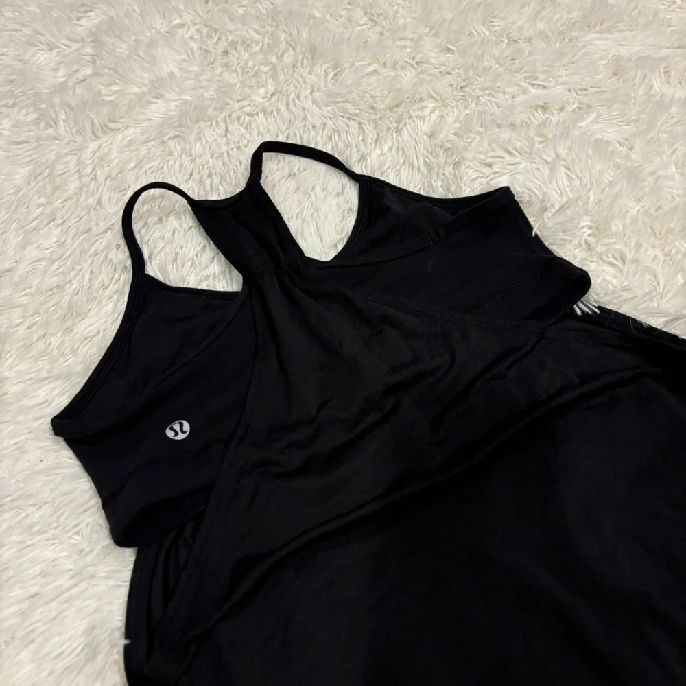 Lululemon No Limits Tank Top Black Bra Size 6 - Picture 7 of 13